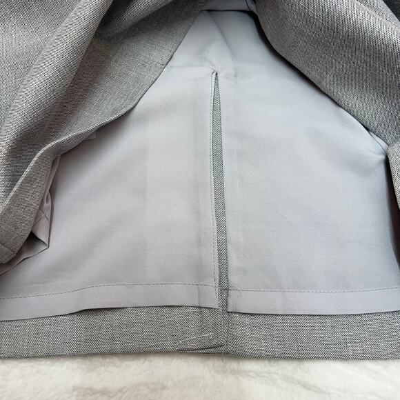 Ann Taylor Factory Light Gray Square Neck Tank Dress Sz L Knee Length Back Zip - Picture 8 of 9